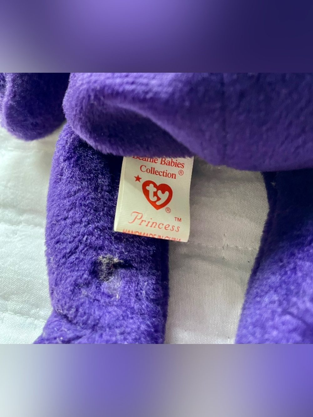 Vintage 1997 Beanie Babies Princess Bear - Picture 4 of 8